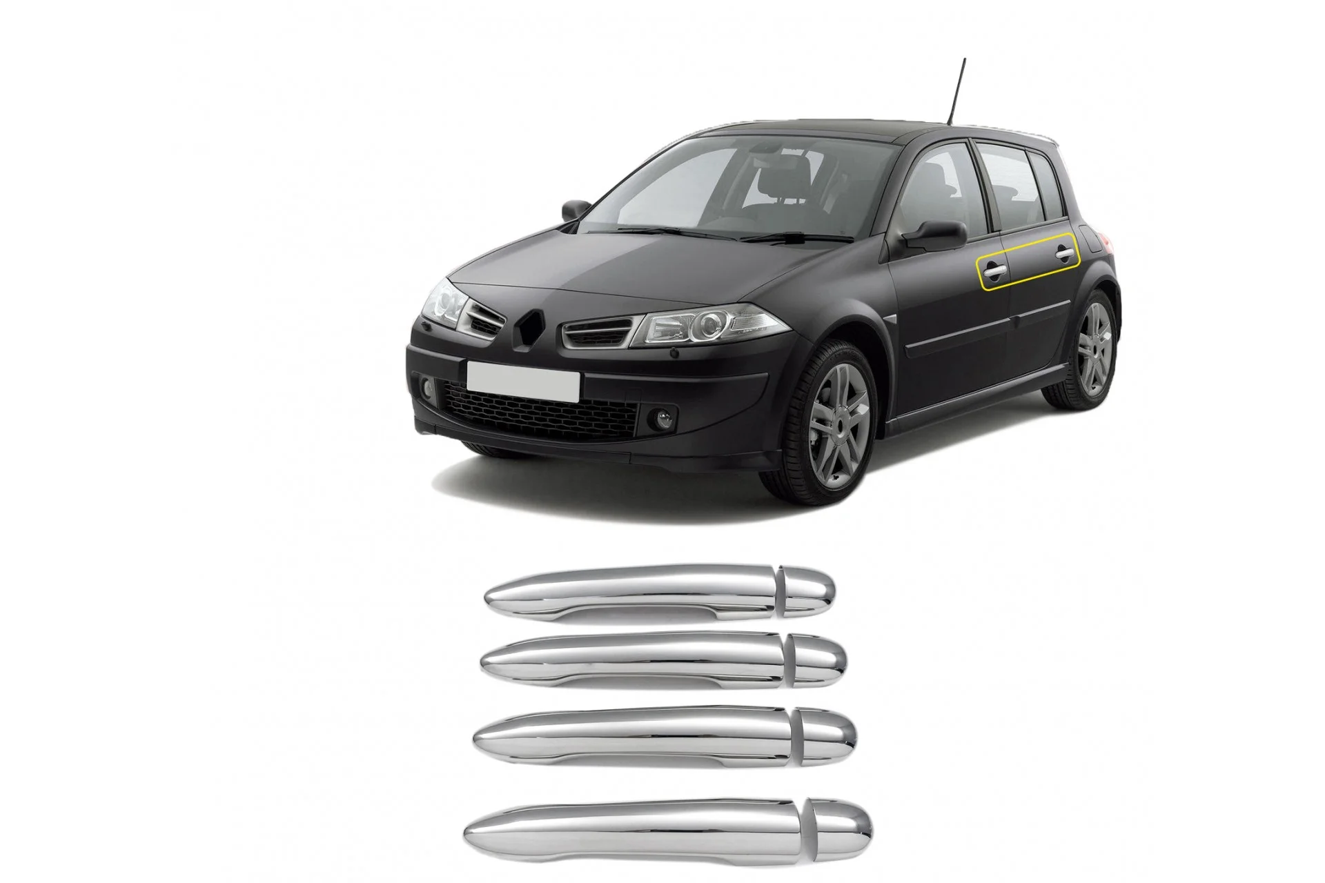Φωτογραφία προϊόντος: S-dizayn Renault Grand Scenic 3 2010+ Χερουλια Πορτας Χρωμιο Μεταλλικα 4ΤΕΜ.