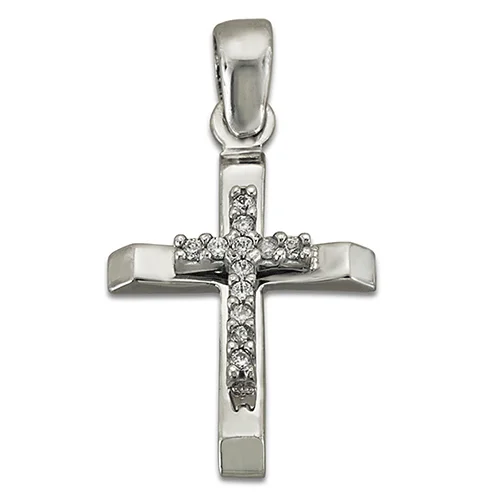 Φωτογραφία προϊόντος: fenixjewelry Λευκός Χρυσός σταυρός 14κ ΣΤ4030Λ