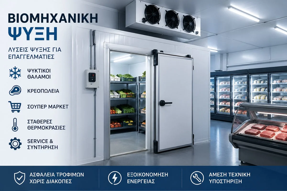 Φωτογραφία προϊόντος: Βιομηχανική Ψύξη + Service Ψυκτικών Θαλάμων Αθήνα | Thermacool Raidos Refrigeration HACCP