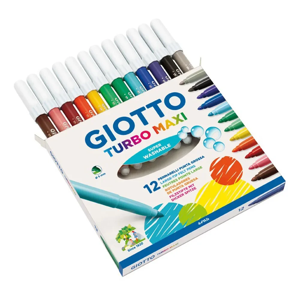 Φωτογραφία προϊόντος: ΜΑΡΚΑΔΟΡΟΙ GIOTTO TURBO MAXI 12 ΧΡΩΜΑΤΩΝ