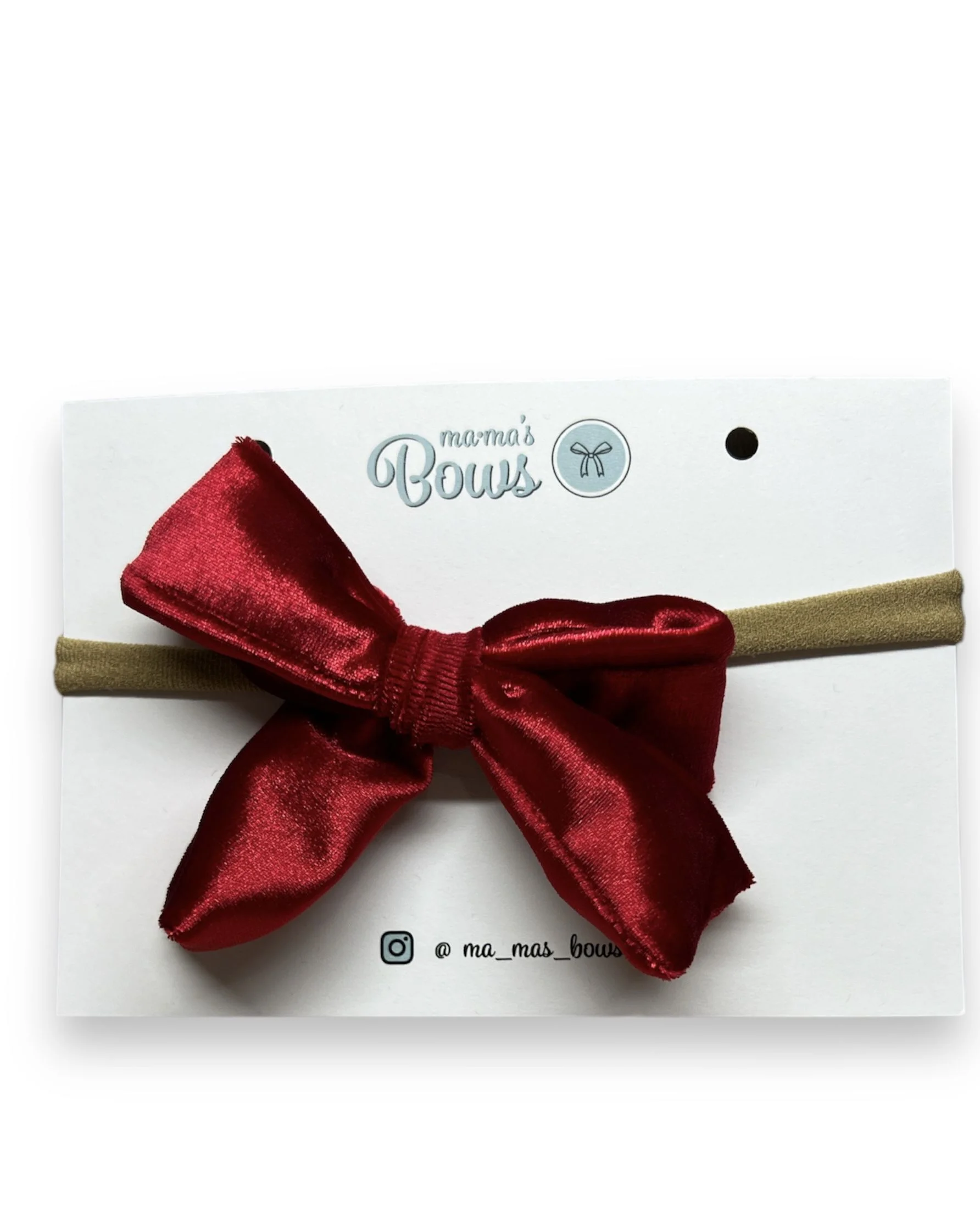 Φωτογραφία προϊόντος: Mama's Bows Mama s Bows κορδέλα μαλλιών κόκκινη βελούδο