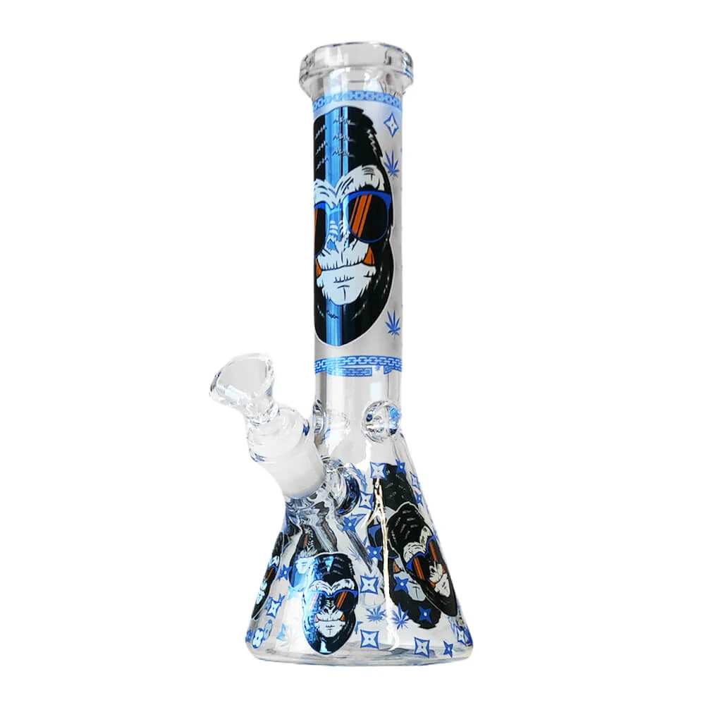 Φωτογραφία προϊόντος: Black Sheep - Glow in the Dark Blue Gorilla Triple Thick Glass Bong 25cm