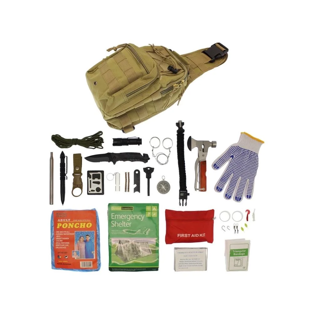 Φωτογραφία προϊόντος: Κιτ επιβίωσης Outdoor/Camping με τσάντα μεταφοράς