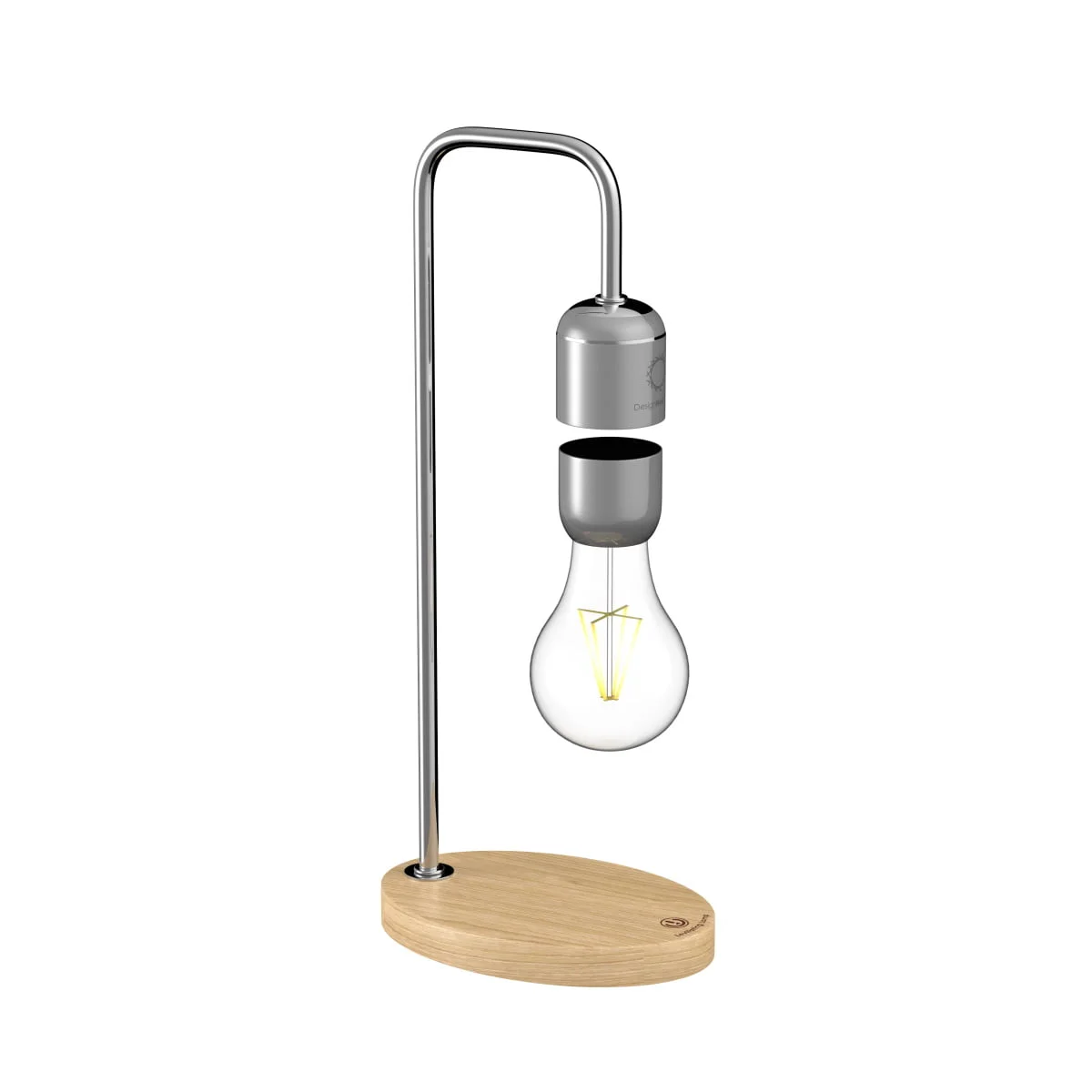 Φωτογραφία προϊόντος: Design Nest Allocacoc® Levitating Light Bulb |Table Lamp| Μαγνητικό αιωρούμενο επιτραπέζιο φωτιστικό (ασημί)