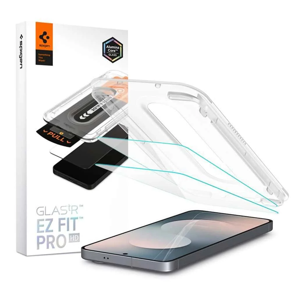 Φωτογραφία προϊόντος: Spigen - Glas.tr Ez-Fit Pro Hd (2 Pack) - Samsung Galaxy S25 Fe - Clear
