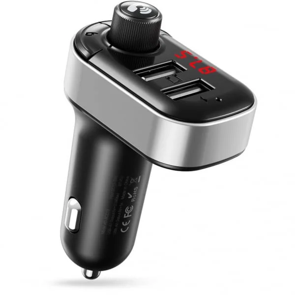 Φωτογραφία προϊόντος: Πομπός FM Bluetooth και φορτιστής αυτοκινήτου XO DESIGN BCC10, 2 x USB-A, μαύρο