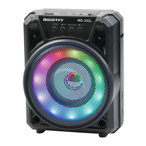 Φωτογραφία προϊόντος: Modorwy MD-102L, Bluetooth, Καραόκε, Μικρόφωνο, USB, SD, FM, AUX, Μαύρο