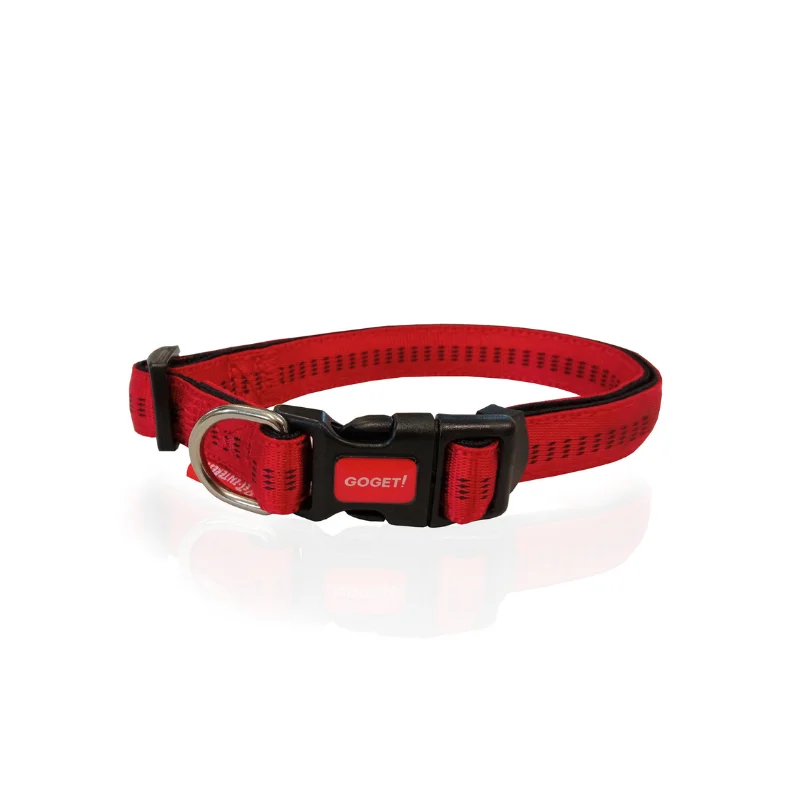 Φωτογραφία προϊόντος: Go Get Pet Interest Stripes Collars with Soft Filling Κόκκινο Medium