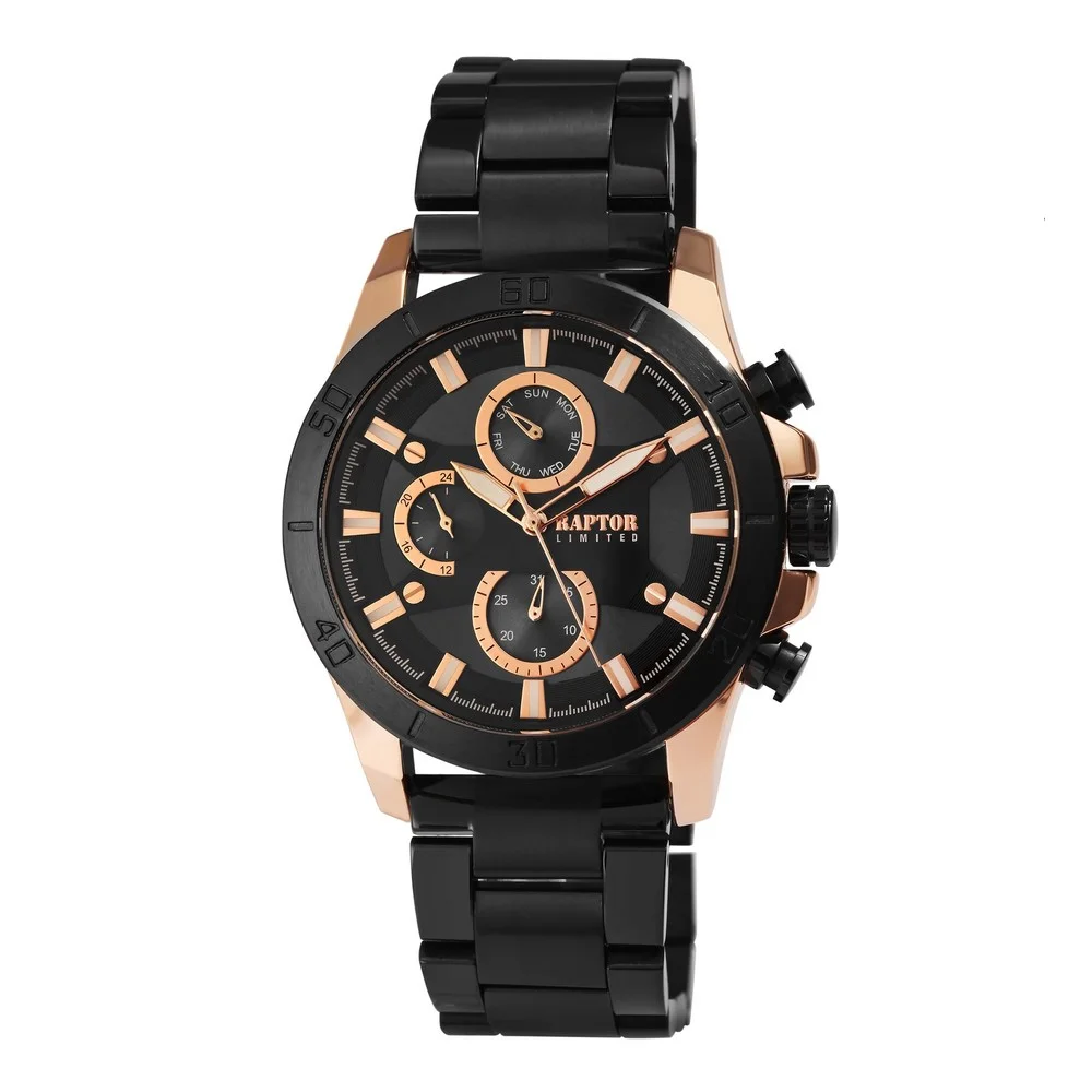 Φωτογραφία προϊόντος: Raptor Lifestyle Watches Raptor Limited, Men's Watch, Black Stainless Steel Bracelet RA20358-004