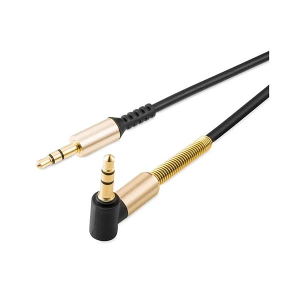 Φωτογραφία προϊόντος: Καλώδιο Γωνιακό Jack 3.5mm σε Jack 3.5mm 1m Black HOCO UPA02