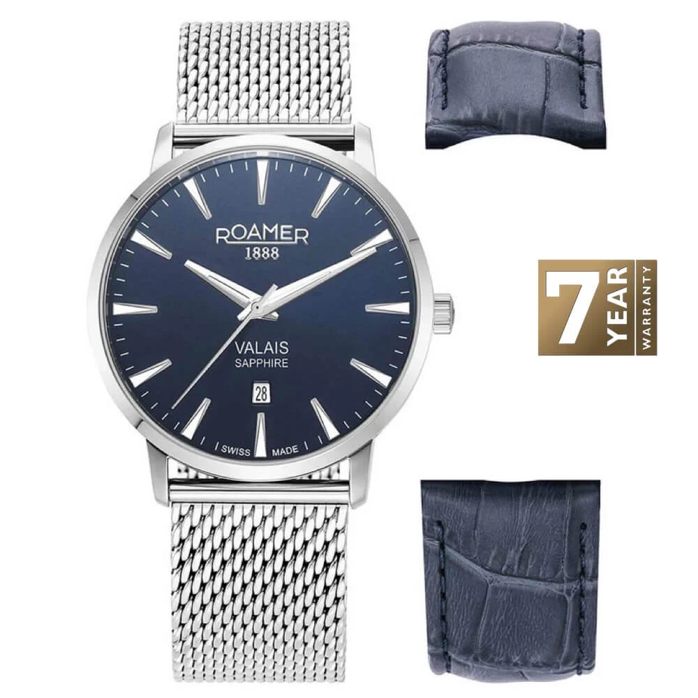 Φωτογραφία προϊόντος: Roamer, Gens Gift Set, Valais Diamonds Silver Stainless Steel Bracelet 988833-41-45-05