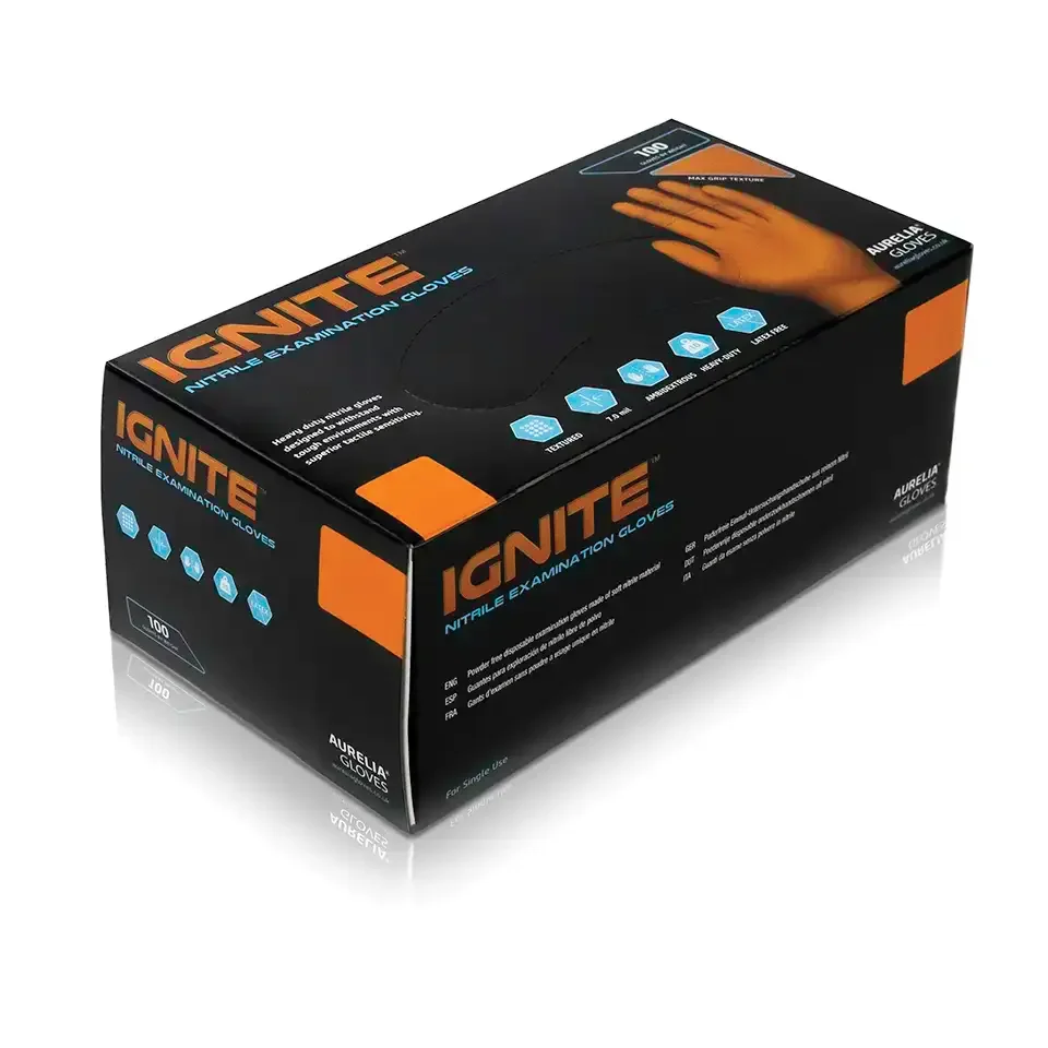 Φωτογραφία προϊόντος: Aurelia Ignite Γάντια Εργασίας Νιτριλίου Χωρίς Πούδρα (100τμχ)