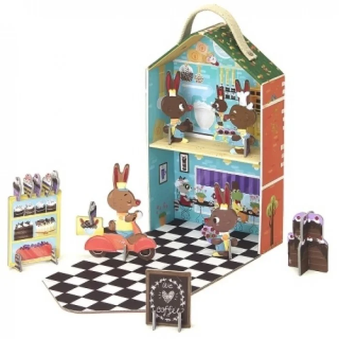 Φωτογραφία προϊόντος: Krooom Kroom Bakery Travel Playset - Bunny Bakery