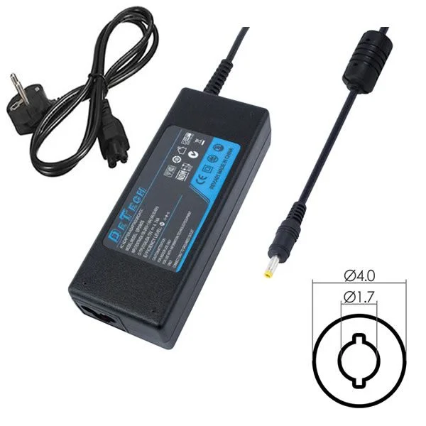 Φωτογραφία προϊόντος: Detech Τροφοδοτικό για Laptop HP 90W 19V 4.74A TIP 4.0 x 1.7mm