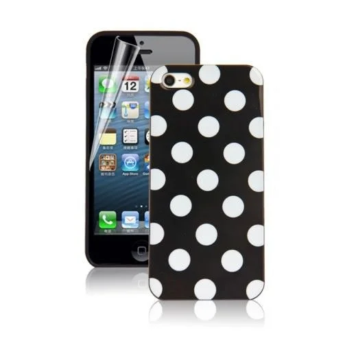 Φωτογραφία προϊόντος: Θήκη σιλικόνης Black White Dots για iPhone 5 /5s
