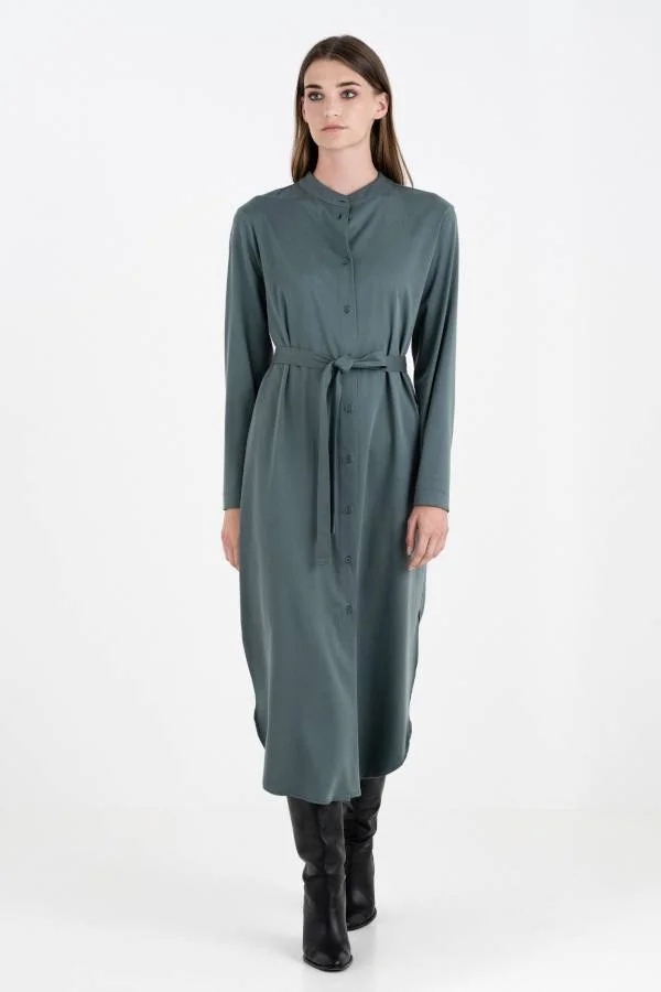 Φωτογραφία προϊόντος: Philosophy SATIN SANDWASHED SHIRTDRESS DR2735 GREEN