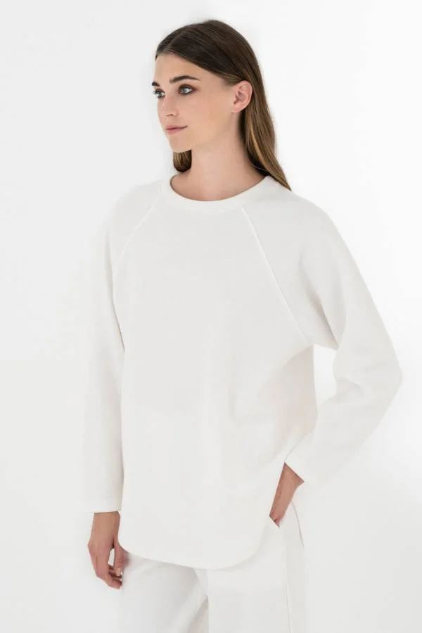 Φωτογραφία προϊόντος: Philosophy WOOL LONG SWEATSHIRT BL1907 OFF WHITE