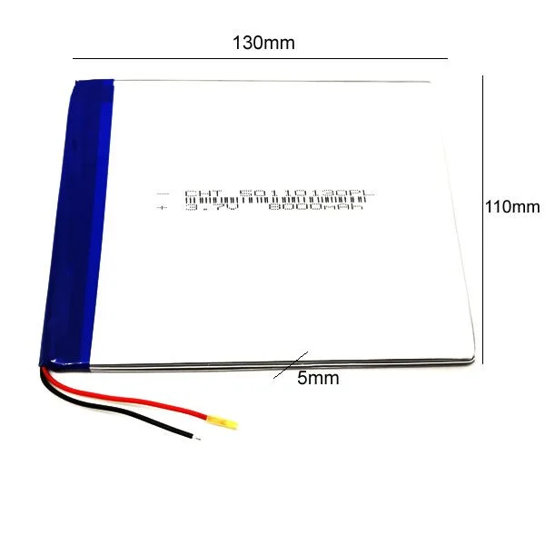 Φωτογραφία προϊόντος: Universal μπαταρία tablet 3.7V 8000mAh 50110130 (5.0*110*130mm)