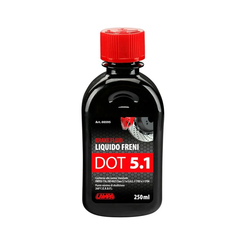 Φωτογραφία προϊόντος: ΥΓΡΟ ΦΡΕΝΩΝ DOT 5.1 - FMVSS 116 / ISO 4925 CLASS 5.1 / SAE J-1704 250ml LAMPA - 1 ΤΕΜ.
