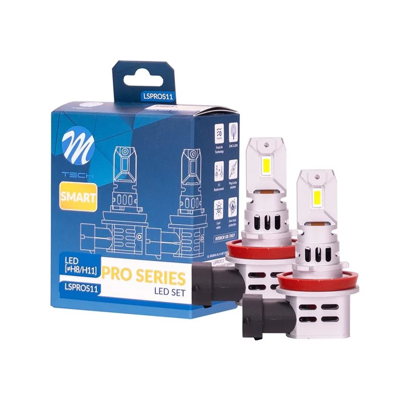 Φωτογραφία προϊόντος: ΛΑΜΠΕΣ H11 12V 2x 21W max6.000K 4600lm PRO SMART SERIES LED M-TECH - 2 τεμ.