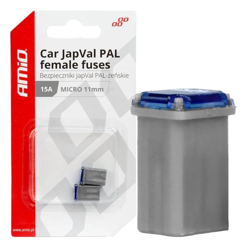 Φωτογραφία προϊόντος: ΑΣΦΑΛΕΙΕΣ JapVal PAL ΜICRO 11mm ΘΗΛΥΚΕΣ 15A ΣΕ ΓΚΡΙ ΧΡΩΜΑ AMIO - 2 Τεμ.