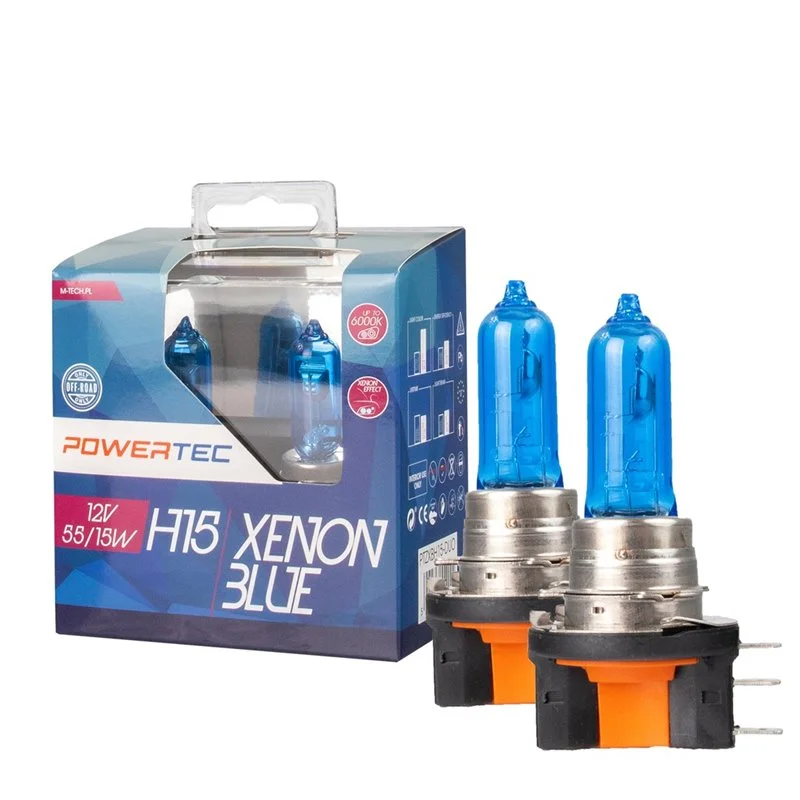 Φωτογραφία προϊόντος: M-Tech ΛΑΜΠΕΣ H15 55/15W 12V POWERTEC XENON BLUE mTECH - 2 Τεμ.
