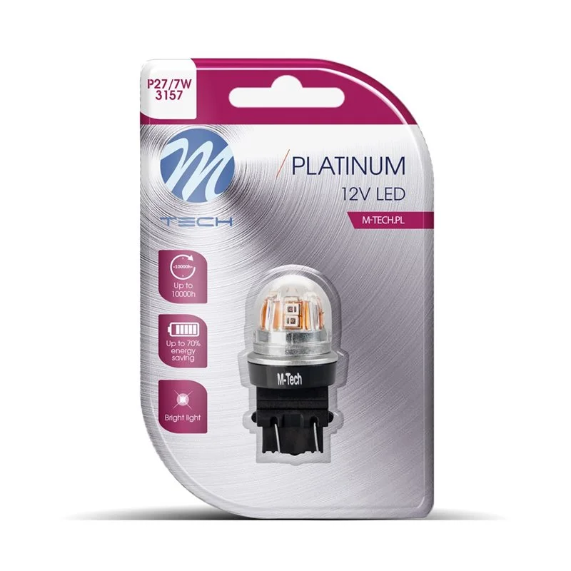 Φωτογραφία προϊόντος: P27/7W 12/24V W2.5x16q 15x2835SMD LED CAN-BUS ΚΟΚΚΙΝΟ PLATINIUM M-TECH - 1 ΤΕΜ