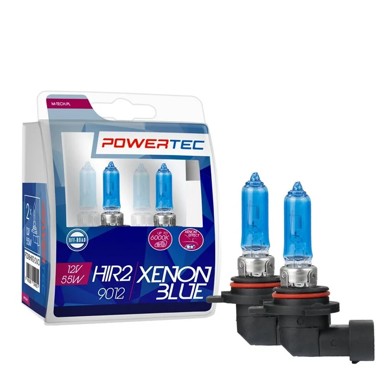 Φωτογραφία προϊόντος: M-Tech ΛΑΜΠΕΣ HIR2 9012 55W 12V (up to 6.000k) POWERTEC XENON BLUE mTECH - 2 Τεμ.
