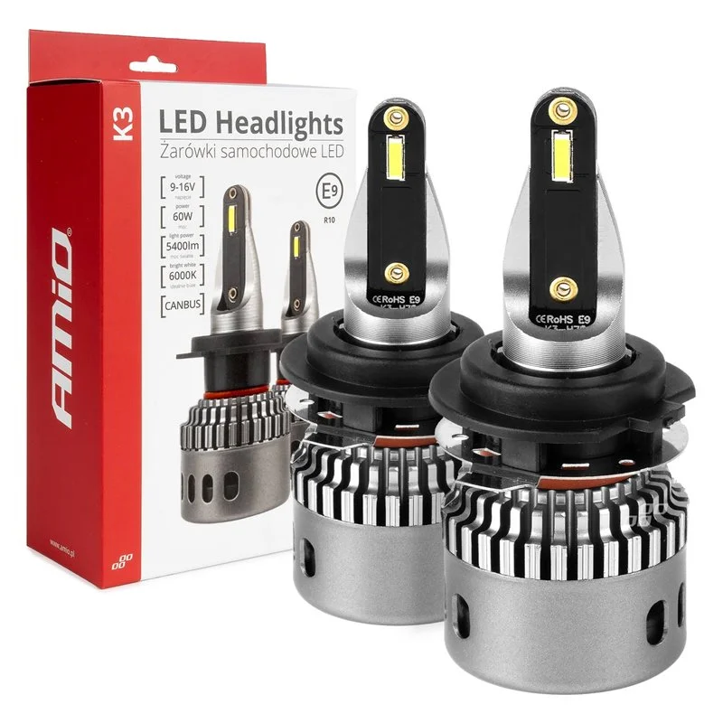 Φωτογραφία προϊόντος: ΛΑΜΠΕΣ H7-1 916V 6.000K 5.400lm 60W K3 SERIES LED CAN-BUS (ΜΕ ΨΥΚΤΡΑ) AMIO - 2 Τεμ.