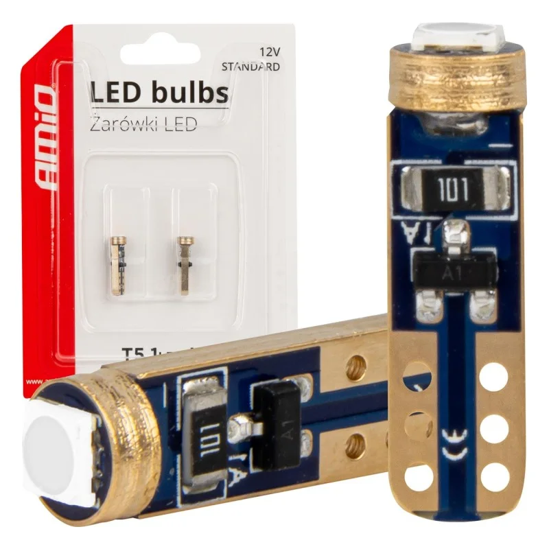 Φωτογραφία προϊόντος: ΛΑΜΠΑΚΙΑ T5 W1W 12V 1SMD LED ΠΡΑΣΙΝΑ AMIO - 2 ΤΕΜ.