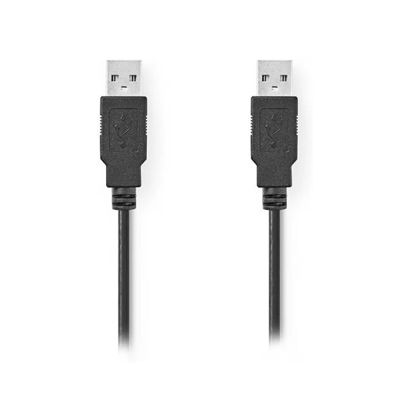 Φωτογραφία προϊόντος: NEDIS USB-A 2.0 Male Cable to USB-A Male, 5.0 m, Black (CCGP60000BK50)