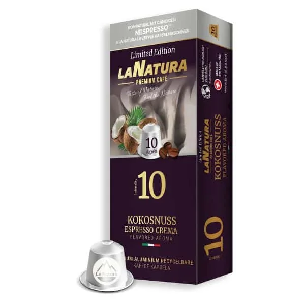 Φωτογραφία προϊόντος: La Natura Espresso Coconut Aluminium 10 τμχ | Nespresso