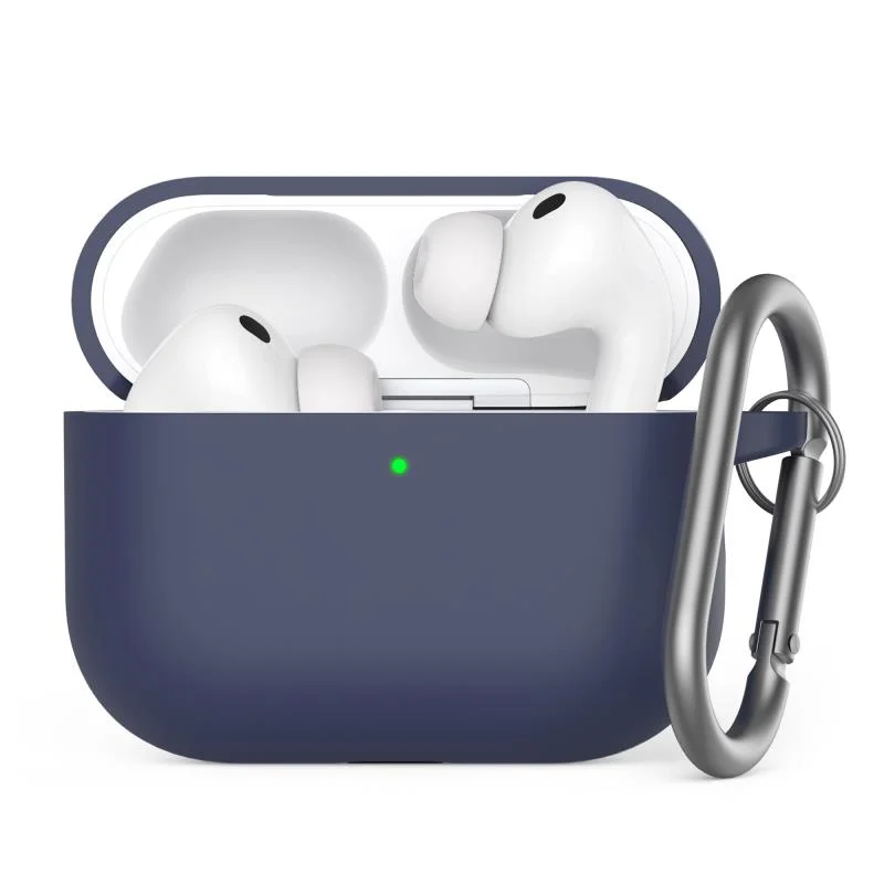 Φωτογραφία προϊόντος: Θήκη Σιλικόνης AhaStyle WG184 Apple AirPods Pro 3 Premium με Γάντζο Σκούρο Μπλε