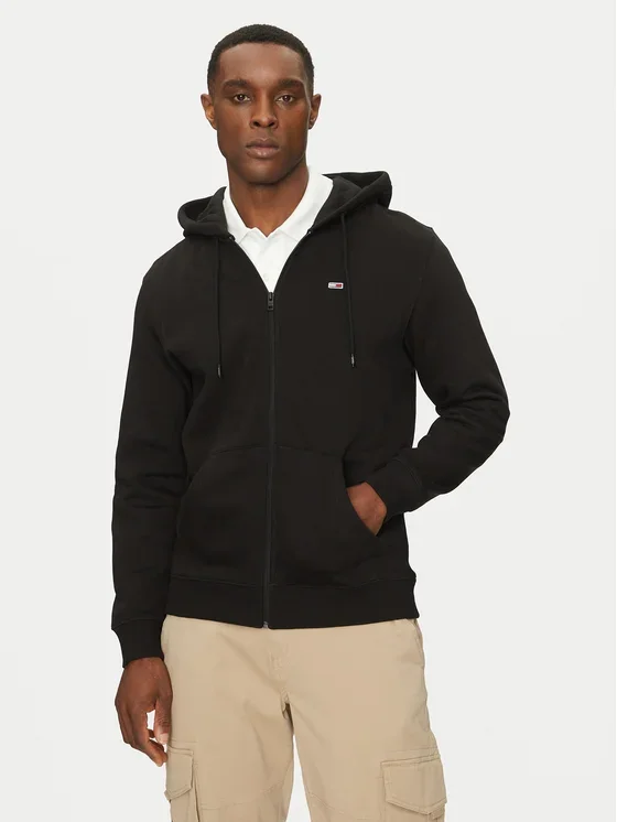 Φωτογραφία προϊόντος: TOMMY HILFIGER TOMMY JEANS SMALL FLAG REGULAR FIT ZIP HOODIE MEN ΜΑΥΡΟ (DM0DM20743-BDS)