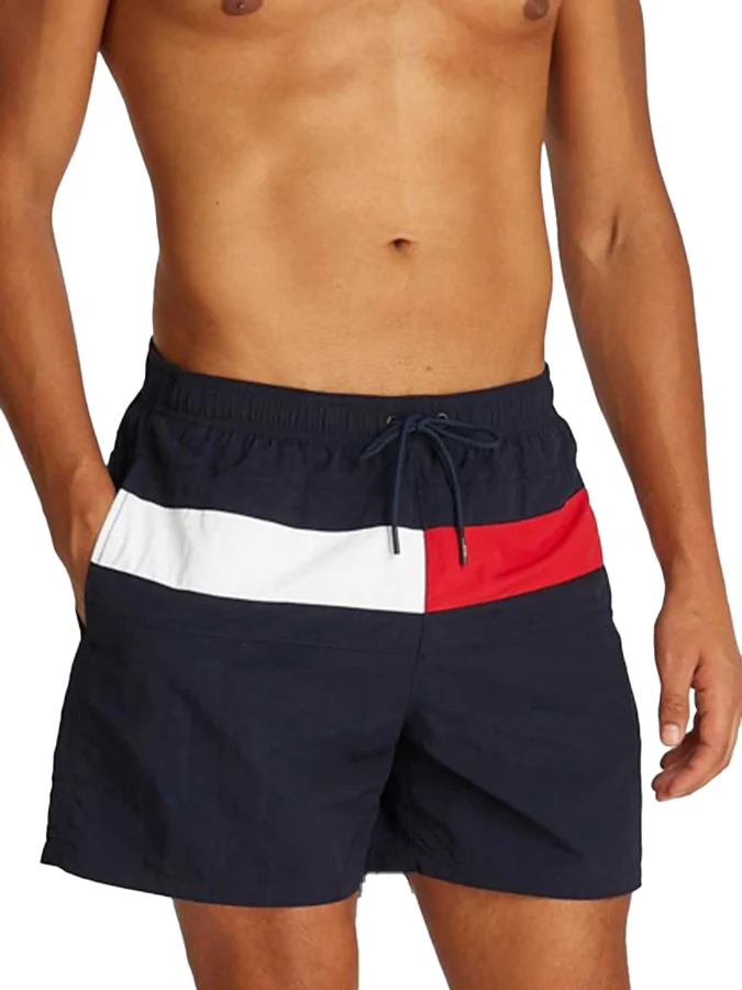 Φωτογραφία προϊόντος: Tommy Hilfiger - Ανδρικό Μαγιό Σορτς Medium Drawstring Print UM0UM03474-DW5 Μπλε Σκούρο