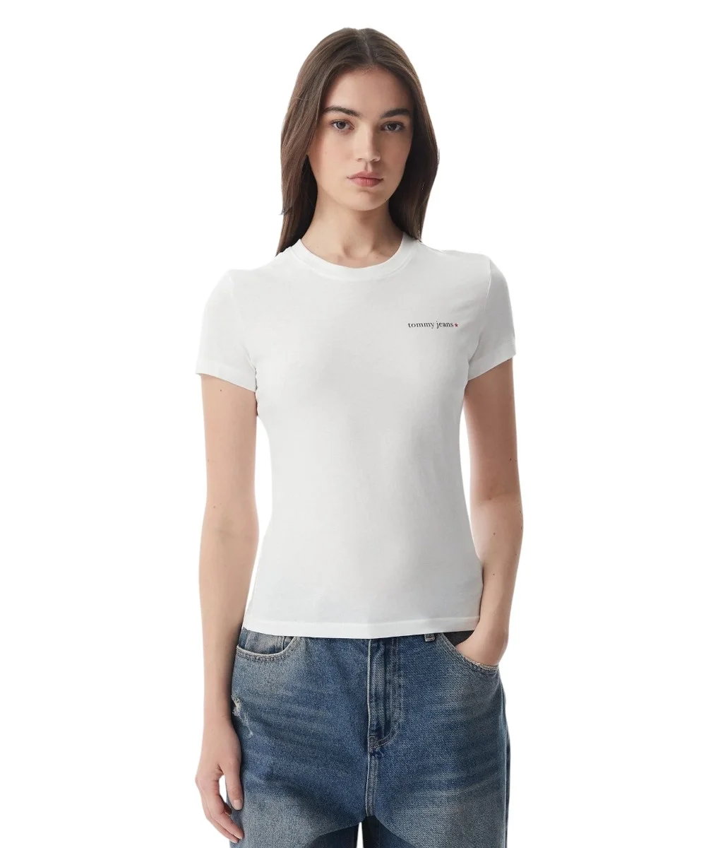 Φωτογραφία προϊόντος: Tommy Hilfiger - Γυναικείο T-shirt Ess Logo DW0DW23479-YBL Λευκό