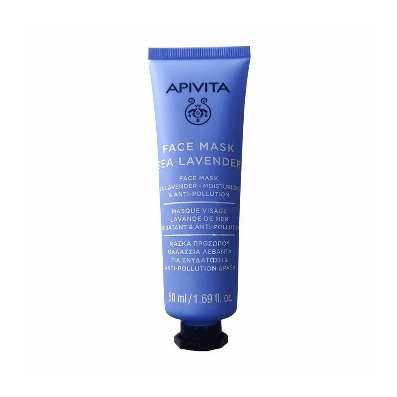 Φωτογραφία προϊόντος: Apivita Moisturizing & Anti-Pollution Sea Lavender Face Mask Αντιοξειδωτική Μάσκα Προσώπου με Θαλάσσια Λεβάντα για Ενυδάτωση 50ml