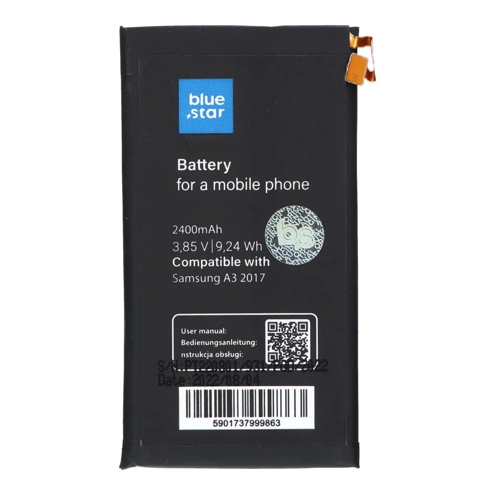 Φωτογραφία προϊόντος: . BLUE STAR battery for SAMSUNG A3 2017 2400 mAh