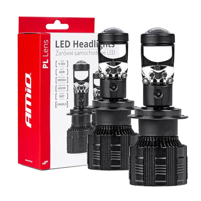 Φωτογραφία προϊόντος: ΛΑΜΠΕΣ H7 PL-LENS SERIES 936V 60W 5.000K 3.800lm LED 2x4575 SMD CAN-BUS ΜΕ ΠΡΟΤΖΕΚΤΟΡΑ AMIO - 2 Τεμ.