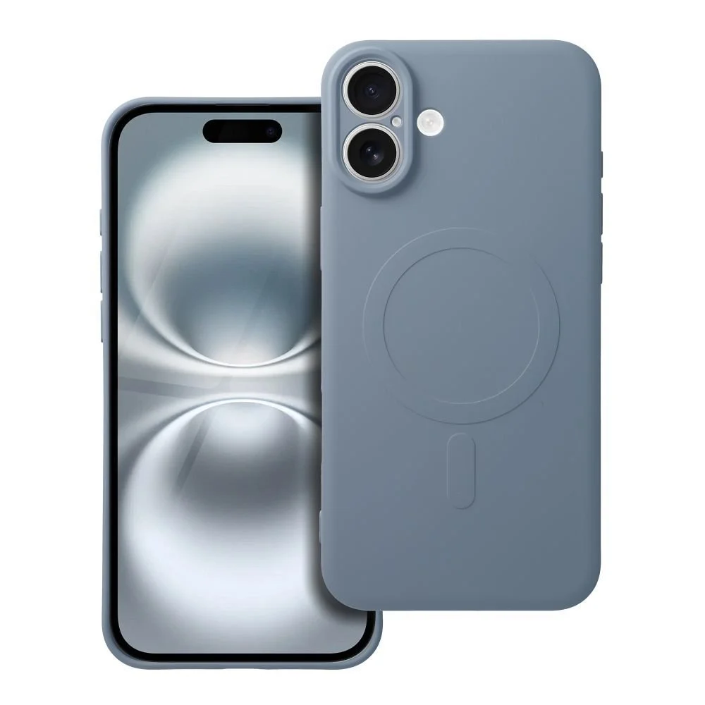 Φωτογραφία προϊόντος: . SILICONE MAG COVER case compatible with MagSafe for IPHONE 16 Plus light blue