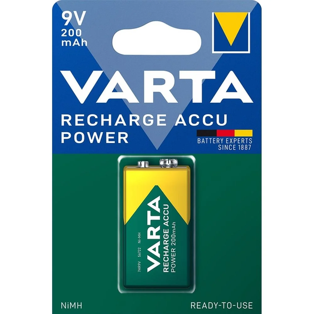 Φωτογραφία προϊόντος: . VARTA rechargeable battery 9V 200 mAh Accu Power 1 pcs