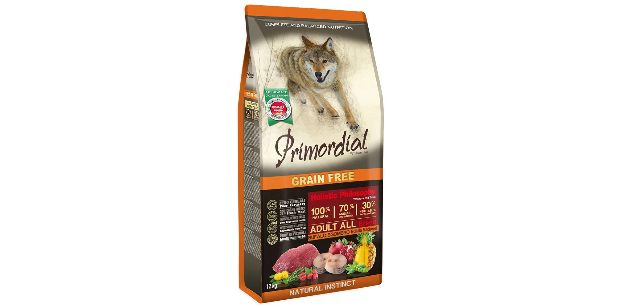 Φωτογραφία προϊόντος: Primordial Dog Adult Buffalo + Mackerel 2kg
