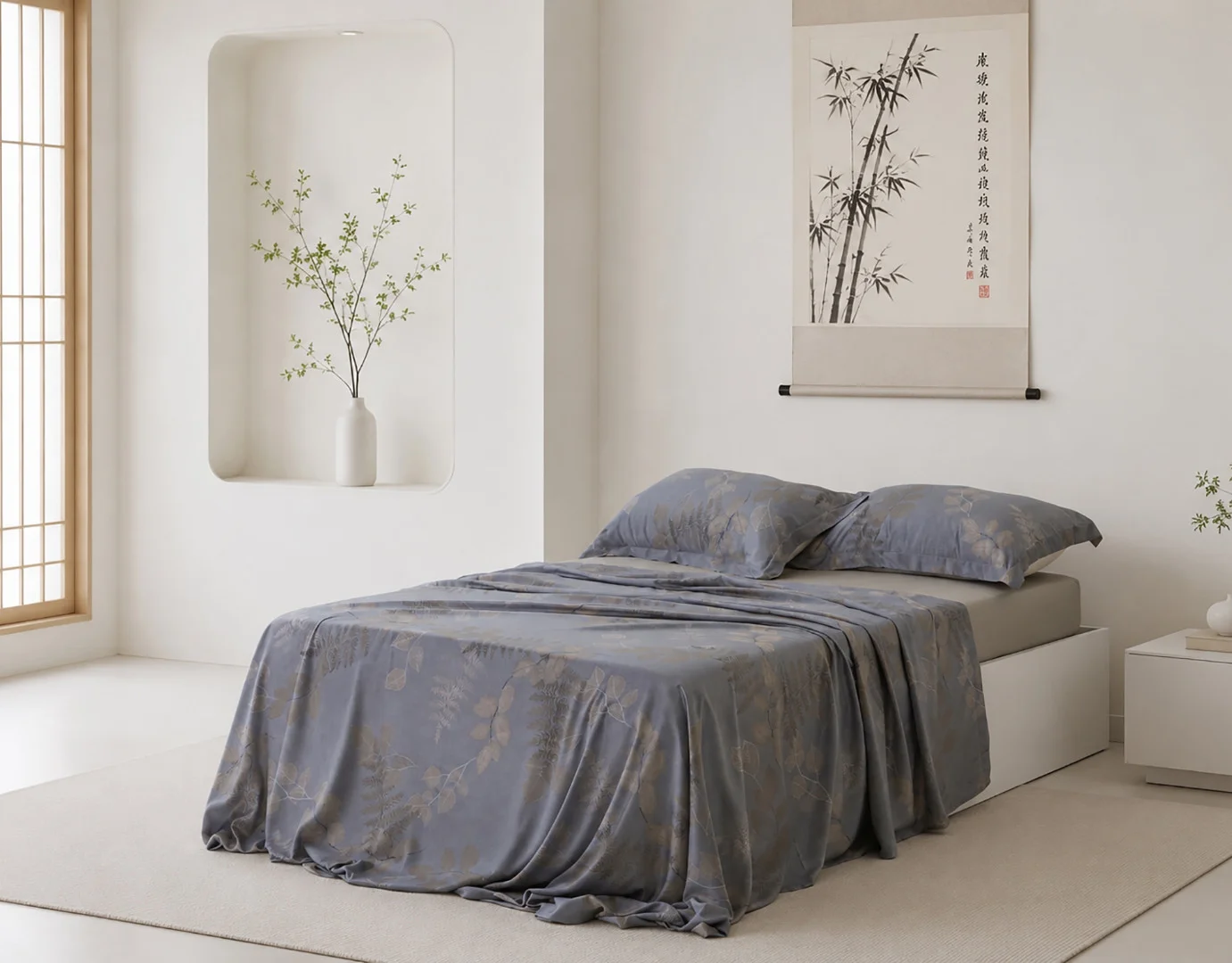 Φωτογραφία προϊόντος: SilkFashion Σετ σεντόνια tencel 300TC (160cm x 200cm + 40cm) pureline