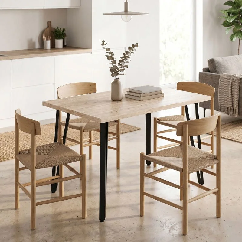Φωτογραφία προϊόντος: Τραπέζι Xana Megapap χρώμα travertine 120x70x77,5εκ.