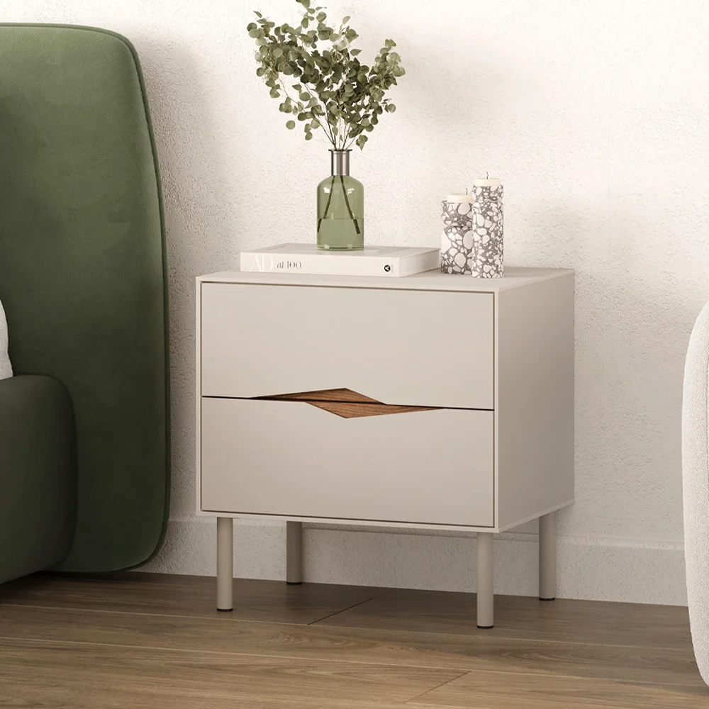Φωτογραφία προϊόντος: Κομοδίνο Marquise Megapap χρώμα sandstone 50x35x52,3εκ.