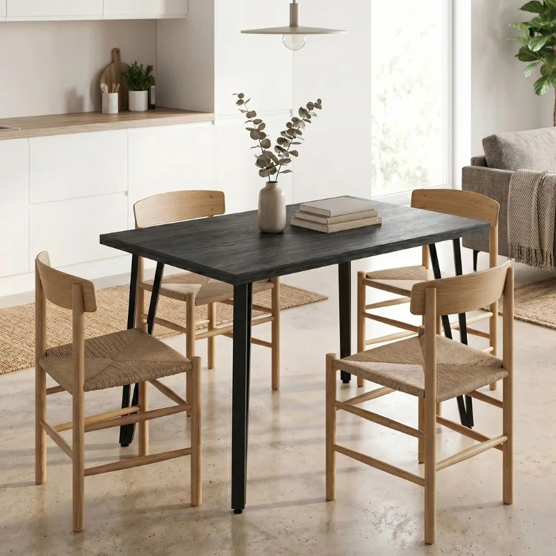 Φωτογραφία προϊόντος: Τραπέζι Xana Megapap χρώμα black wood 120x70x77,5εκ.