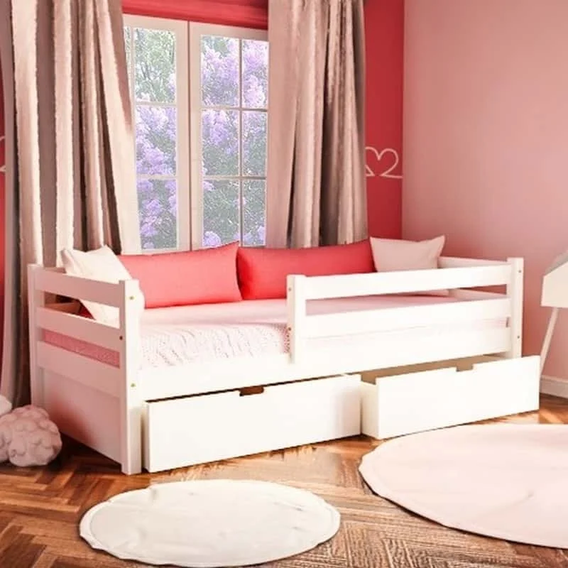 Φωτογραφία προϊόντος: MaisonPlus Καναπές κρεβάτι οξιάς Natali σε λευκό χρώμα - Ξύλο - 100Μx210Πx70Υ