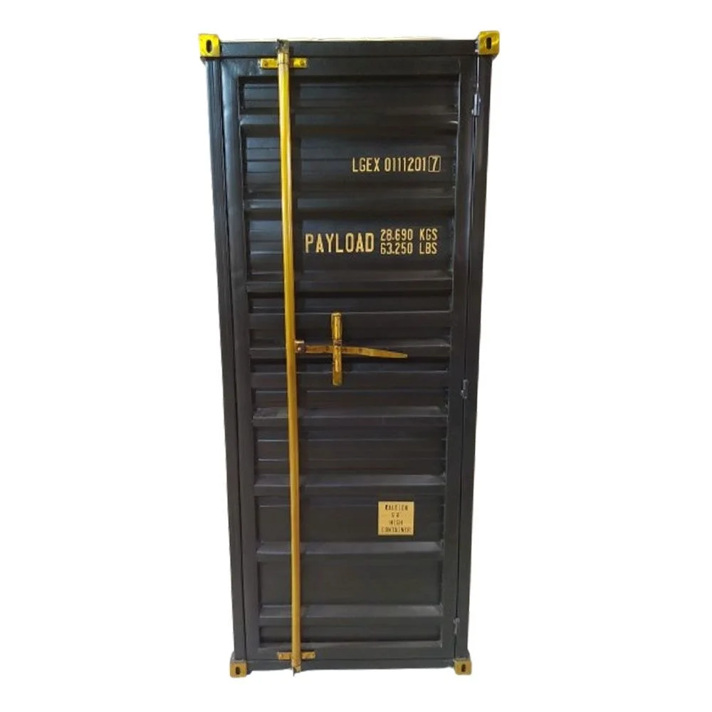 Φωτογραφία προϊόντος: Maison plus ΒΙΒΛΙΟΘΗΚΗ ΨΗΛΗ CONTAINER ΜΑΥΡΟ ΧΡΥΣΟ RUSTY 61x40x177 - Μέταλλο - 61Μx40Πx177Υ
