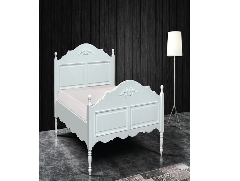 Φωτογραφία προϊόντος: e-decor Κρεβάτι ξύλινο μονό λευκό 1457 - Ξύλο - 120Μx216Πx145Υ