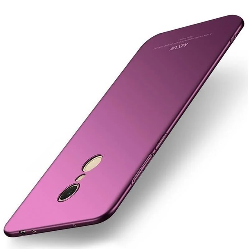 Φωτογραφία προϊόντος: MSVII Σκληρή Θήκη PC + Tempered Glass Screen Protector - Purple (Xiaomi Redmi 5 Plus)